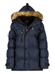 Canadian Peak Kurtka zimowa "Bukka" w kolorze granatowym rozmiar: S. Niebieskie kurtki damskie Canadian Peak, na zimę, s, z aplikacjami, z puchu, bez kaptura. Za 212.30 zł.