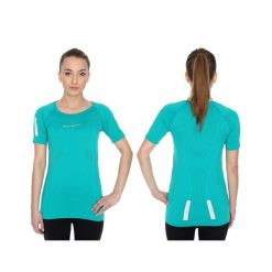 Koszulka damska krótki rękaw Brubeck Athletic lazurowa zieleń M SS11080. Niebieskie koszulki damskie Brubeck, m, bez wzorów, bez kołnierzyka, bez ramiączek. Za 109.00 zł.