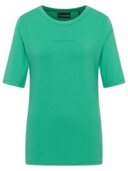 ELBSAND Koszulka "Siva" w kolorze zielonym rozmiar: XL. Zielone koszulki damskie ELBSAND, xl, bez wzorów, bez kołnierzyka, bez ramiączek. Za 69.91 zł.