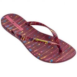 Japonki damskie Ipanema Wave Art Fem. Czerwone klapki damskie Ipanema, bez wzorów, z materiału, bez obcasa, bez zapięcia. Za 146.00 zł.