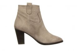 Botki Bayla-161 077 39499 Beige Nubuck 161550, Szary, Skóra naturalna - 36. Brązowe botki damskie Bayla, na zimę, z gumy, eleganckie, za kostkę, bez obcasa, na słupku, bez zapięcia. W wyprzedaży za 249.00 zł.