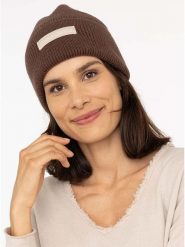 Zwillingsherz Czapka w kolorze brązowym rozmiar: onesize. Brązowe czapki damskie Zwillingsherz, bez wzorów, z wełny. Za 170.47 zł.