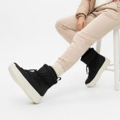 Czarne Śniegowce Filippo Ciepłe Buty Damskie Na Platformie. Czarne śniegowce damskie Filippo, z jeansu. Za 159.00 zł.