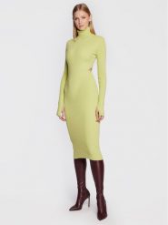 Herskind Sukienka dzianinowa Fabienne 4630853 Zielony Slim Fit. Zielone sukienki damskie Herskind, bez wzorów, z bawełny, bez ramiączek. Za 539.99 zł.