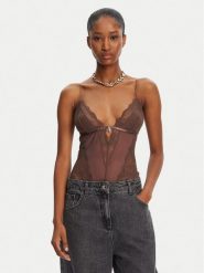 Patrizia Pepe Body 2I0143/A602-B825 Brązowy. Brązowe body i gorsety Patrizia Pepe, bez wzorów, z syntetyku. Za 379.99 zł.
