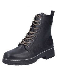 Rieker Botki w kolorze czarnym na obcasie rozmiar: 38. Czarne botki damskie Rieker, eleganckie, bez obcasa, na obcasie, bez zapięcia. Za 179.95 zł.