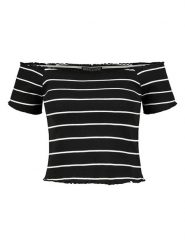 Eight2Nine Koszulka w kolorze czarno-białym rozmiar: XL. Białe bluzki damskie Eight2Nine, xl, bez wzorów, z bawełny, bez kołnierzyka, bez ramiączek. Za 41.98 zł.