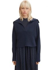 Tom Tailor Sweter w kolorze granatowym rozmiar: M. Niebieskie swetry klasyczne damskie Tom Tailor, m, bez kołnierzyka. Za 66.31 zł.