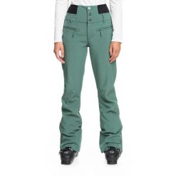 Spodnie snowboardowe damskie ROXY Rising High. Zielone spodnie sportowe damskie Roxy, na zimę, xs, bez wzorów, narciarskie. Za 609.99 zł.
