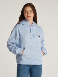 TOMMY JEANS Bluza w kolorze błękitnym rozmiar: M. Niebieskie bluzy damskie Tommy Jeans, m, bez wzorów, z bawełny, z kapturem. Za 245.96 zł.