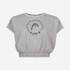 Koszulka z krótkim rękawem damska PADEL Crop Top. Szare koszulki damskie Head, s, bez wzorów, z jersey, bez kołnierzyka, bez ramiączek. W wyprzedaży za 161.00 zł.