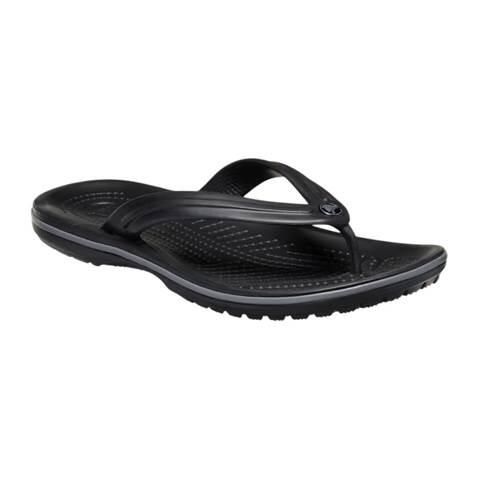 Japonki damskie Crocs Flip. Czarne klapki damskie Crocs, bez wzorów, z materiału, bez obcasa, bez zapięcia. W wyprzedaży za 148.35 zł.