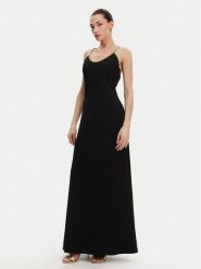 Silvian Heach Sukienka wieczorowa GPP25320VE Czarny Regular Fit. Czarne sukienki damskie Silvian Heach, bez wzorów, z syntetyku, wizytowe, bez ramiączek. Za 729.99 zł.