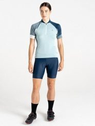 Dare 2b Koszulka kolarska "Flutter Jersey" w kolorze błękitno-granatowym rozmiar: 40. Niebieskie koszulki damskie Dare 2b, bez wzorów, z jersey, bez kołnierzyka, bez ramiączek. Za 79.03 zł.