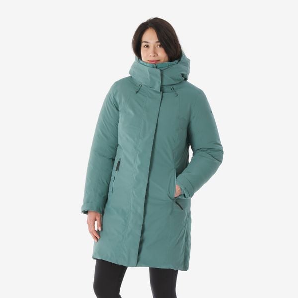 Parka turystyczna damska puchowa Quechua NH900 -20°C wodoodporna. Zielone parki damskie QUECHUA, na zimę, m, z puchu, bez kaptura. Za 799.99 zł.