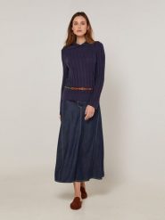 Rodier Sweter w kolorze granatowym rozmiar: M. Niebieskie swetry klasyczne damskie Rodier, m, bez kołnierzyka. Za 300.92 zł.