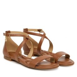 Sandały MICHAEL Michael Kors. Brązowe sandały damskie MICHAEL Michael Kors, bez wzorów, bez obcasa, na płaskiej podeszwie, bez zapięcia. Za 589.99 zł.