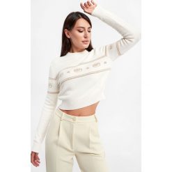 Sweter z wełną CHIARA FERRAGNI. Swetry klasyczne damskie Chiara Ferragni, s, z wełny, bez kołnierzyka. W wyprzedaży za 660.87 zł.
