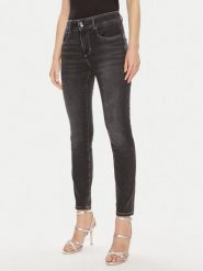 Guess Jeansy W4YA25 D5DY1 Czarny Slim Fit. Czarne jeansy damskie Guess. Za 289.99 zł.