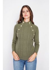 C& Jo Sweter w kolorze khaki rozmiar: 38. Brązowe swetry klasyczne damskie C& Jo, ze splotem, bez kołnierzyka. Za 143.99 zł.