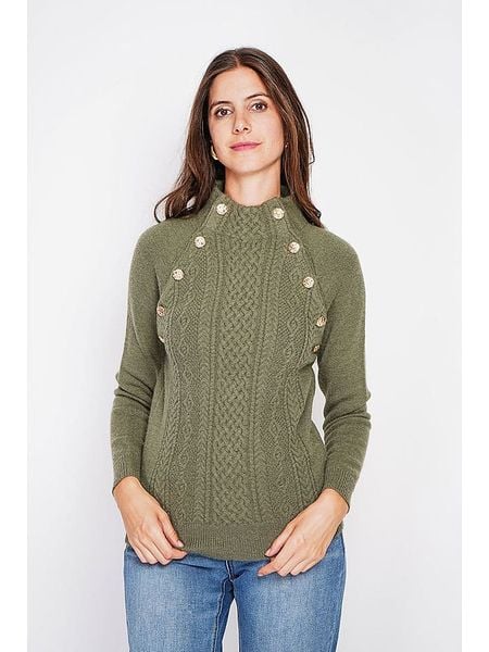 C& Jo Sweter w kolorze khaki rozmiar: 36. Brązowe swetry klasyczne damskie C& Jo, ze splotem, bez kołnierzyka. Za 143.99 zł.