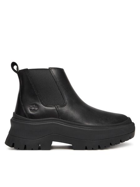 Timberland Sztyblety Roxie lane Mid TB0A28XMW021 Czarny. Czarne botki damskie Timberland, ze skóry, bez obcasa, na płaskiej podeszwie, bez zapięcia. Za 659.99 zł.