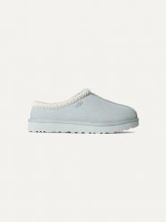 UGG Skórzane kapcie "Tasman" w kolorze turkusowym rozmiar: 39. Niebieskie kapcie damskie Ugg, ze skóry. Za 461.21 zł.