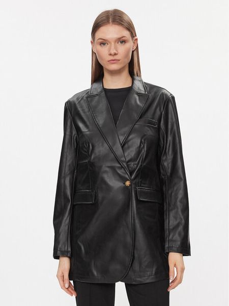 JJXX Marynarka Mary 12227940 Czarny Regular Fit. Czarne marynarki i żakiety damskie JJXX, m, bez wzorów, ze skóry. Za 189.99 zł.