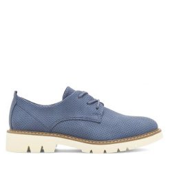 Oxfordy Clara Barson. Niebieskie półbuty damskie Clara Barson, bez wzorów, bez obcasa, bez zapięcia. Za 65.99 zł.