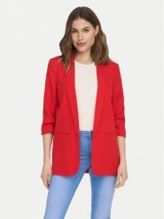ONLY Marynarka Elly 15197451 Czerwony Regular Fit. Czerwone marynarki i żakiety damskie Only, bez wzorów, z syntetyku. Za 139.99 zł.