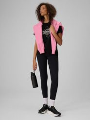 4F Legginsy dzianinowe damskie - czarne M. Czarne legginsy damskie 4F, l, bez wzorów, z dzianiny. Za 129.99 zł.