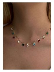 Lodie Silver Naszyjnik z cyrkoniami - dł. 40 cm rozmiar: onesize. Szare naszyjniki damskie Lodie Silver, z cyrkonią, z mosiądzu. Za 110.04 zł.