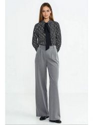 Nife Spodnie w kolorze szarym rozmiar: 38. Szare spodnie materiałowe damskie Nife, bez wzorów, z materiału. Za 189.74 zł.