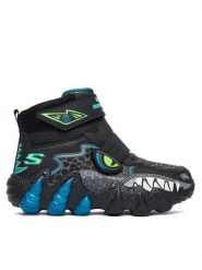 Skechers Śniegowce Skech-O-Saurus Lights 2.0 400122L BKLM Czarny. Czarne buty zimowe chłopięce Skechers, ze skóry, bez zapięcia. Za 219.99 zł.