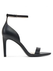 Calvin Klein Sandały Heel Sandal 90 - Lth HW0HW02337 Czarny. Czarne sandały damskie Calvin Klein, bez wzorów, ze skóry, bez obcasa, na szpilce, bez zapięcia. Za 409.99 zł.