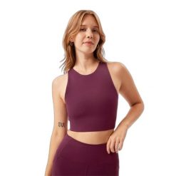 Biustonosz dla kobiet Girlfriend Collective Dylan. Czerwone biustonosze sportowe damskie GIRLFRIEND COLLECTIVE, bez wzorów. Za 257.50 zł.