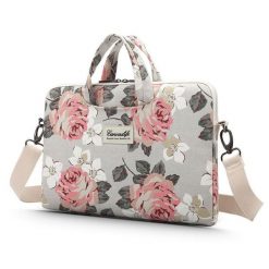 Torba Canvaslife 15''-16'' white rose. Białe torby na laptopa CANVASLIFE, bez wzorów, z materiału. Za 88.90 zł.