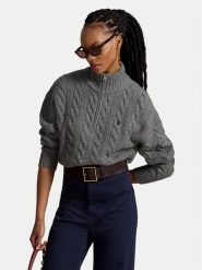 Polo Ralph Lauren Sweter 211972130501 Szary Regular Fit. Szare swetry klasyczne damskie Polo Ralph Lauren, s, z wełny, bez kołnierzyka. Za 1,299.00 zł.