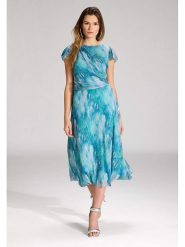 SWING Sukienka w kolorze turkusowo-niebieskim rozmiar: 42. Niebieskie sukienki damskie Swing, bez wzorów, bez ramiączek. Za 217.99 zł.