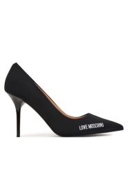 LOVE MOSCHINO Szpilki JA10299G1PIM0000 Czarny. Czarne szpilki damskie Love Moschino, bez wzorów, ze skóry, bez obcasa, na szpilce, bez zapięcia. Za 919.99 zł.