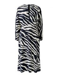 Oui Sukienka w kolorze kremowo-czarnym rozmiar: 42. Brązowe sukienki damskie Oui, bez wzorów, z wiskozy, bez ramiączek. Za 173.99 zł.