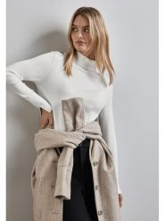Street One Sweter w kolorze białym rozmiar: 34. Białe golfy damskie Street One, ze splotem, bez kołnierzyka. Za 57.06 zł.