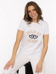 Zwillingsherz Koszulka w kolorze białym rozmiar: XL. Białe koszulki damskie Zwillingsherz, xl, bez wzorów, z bawełny, bez kołnierzyka, bez ramiączek. Za 82.99 zł.