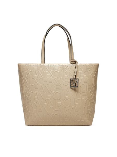 Armani Exchange Torebka 942650 CC793 U1092 Beżowy. Brązowe shopper bag Armani Exchange, bez wzorów, ze skóry, bez dodatków. Za 399.99 zł.