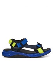ECCO Sandały X-Trinsic 71067361630 Granatowy. Niebieskie sandały chłopięce ECCO, z materiału, bez zapięcia. Za 349.99 zł.