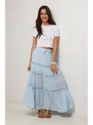 Le Monde du Lin Spódnica w kolorze błękitnym rozmiar: 40/42. Niebieskie spódnice damskie Le Monde du Lin, bez wzorów, z bawełny, maxi. Za 130.99 zł.