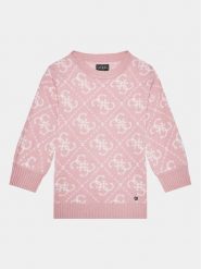 Guess Sukienka codzienna K3BK28 Z39N0 Różowy Regular Fit. Czerwone sukienki dziewczęce Guess, z aplikacjami, z syntetyku, bez ramiączek, proste. Za 319.99 zł.