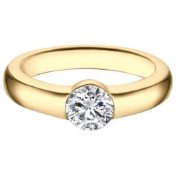 Trilani Pierscionek banda ze srebra próby 925 w kolorze Gelbgold z cyrkoniami Pierścionki 1 ct Damski. Białe pierścionki damskie Trilani, z cyrkonią, pozłacane. Za 289.99 zł.