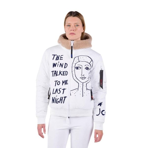 Kurtka narciarska Rossignol JCC damska W Yety Fleecy Bomber JKT biała. Białe kurtki damskie Rossignol, na zimę, xs, bez wzorów, bez kaptura. W wyprzedaży za 2,734.40 zł.
