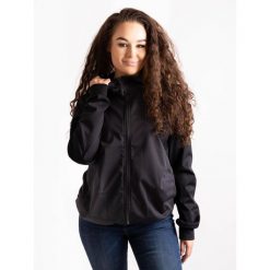 Damska kurtka softshell bez izolacji stretch Basic, czarny. Czarne kurtki sportowe damskie Unuo, na jesień, xl, bez wzorów, z softshellu, bez kaptura. Za 264.00 zł.